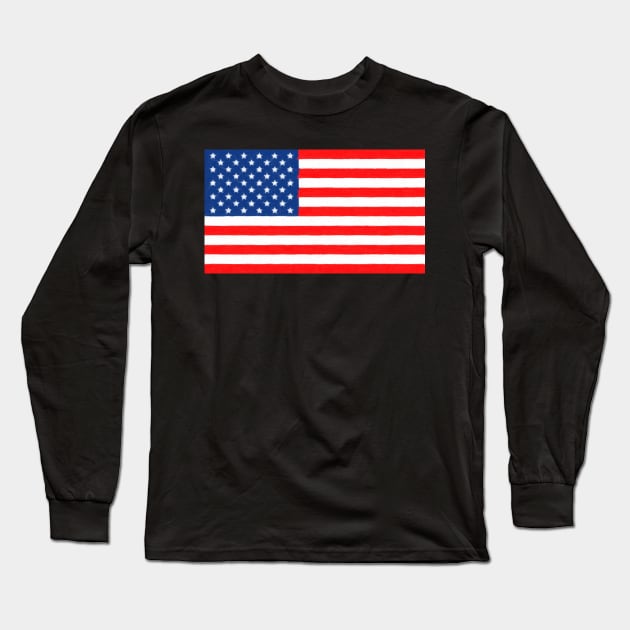 Stars and Stripes 2 Long Sleeve T-Shirt by jillnightingale